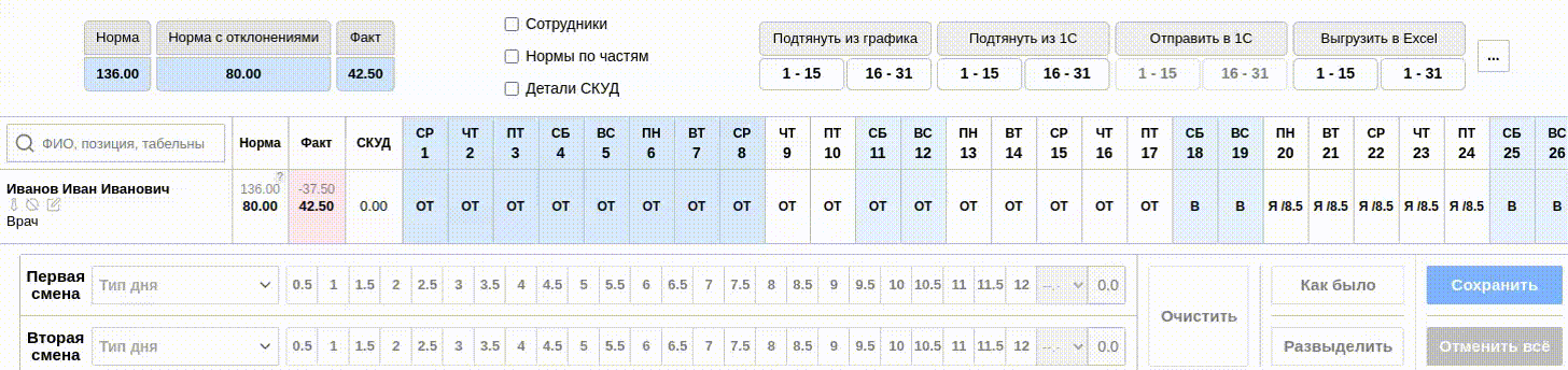Ручная корректировка